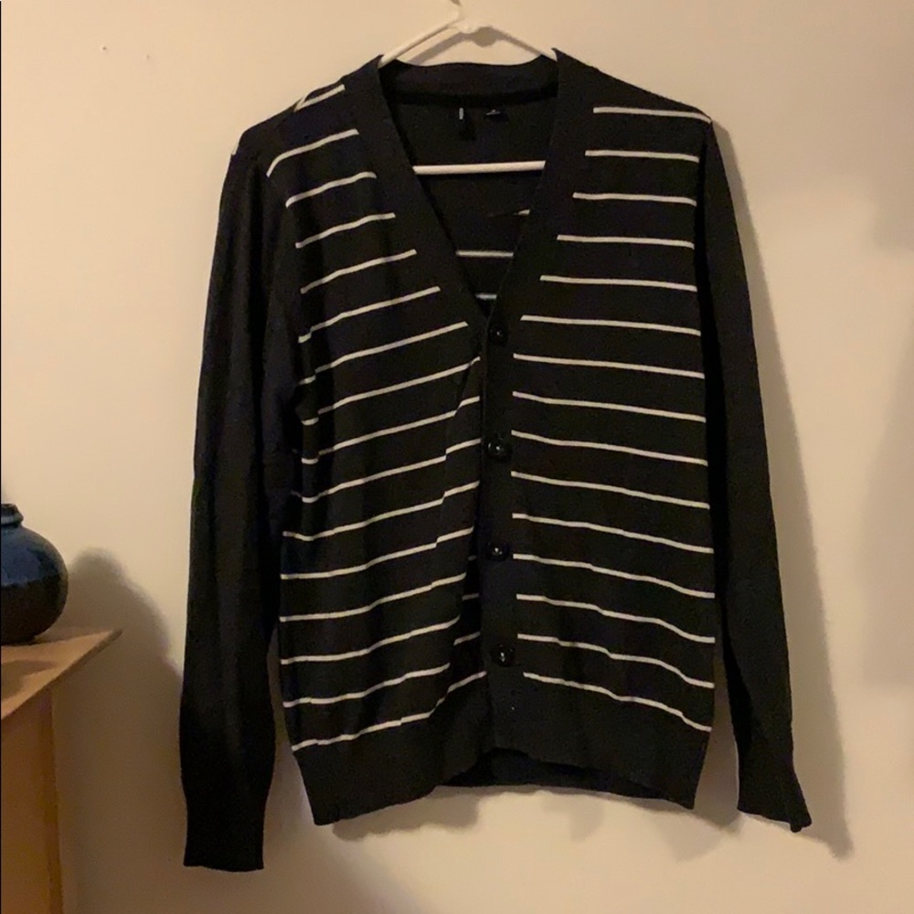 Noxin striped cardigan sweater